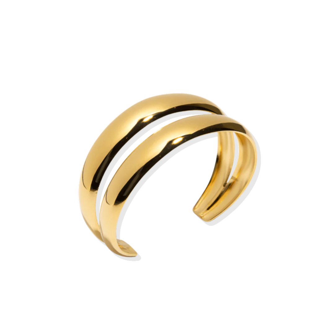 The Nova – Bold Double Gold Bracelet