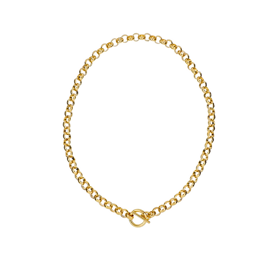 Chunky Gold Rolo Link Chain Necklace