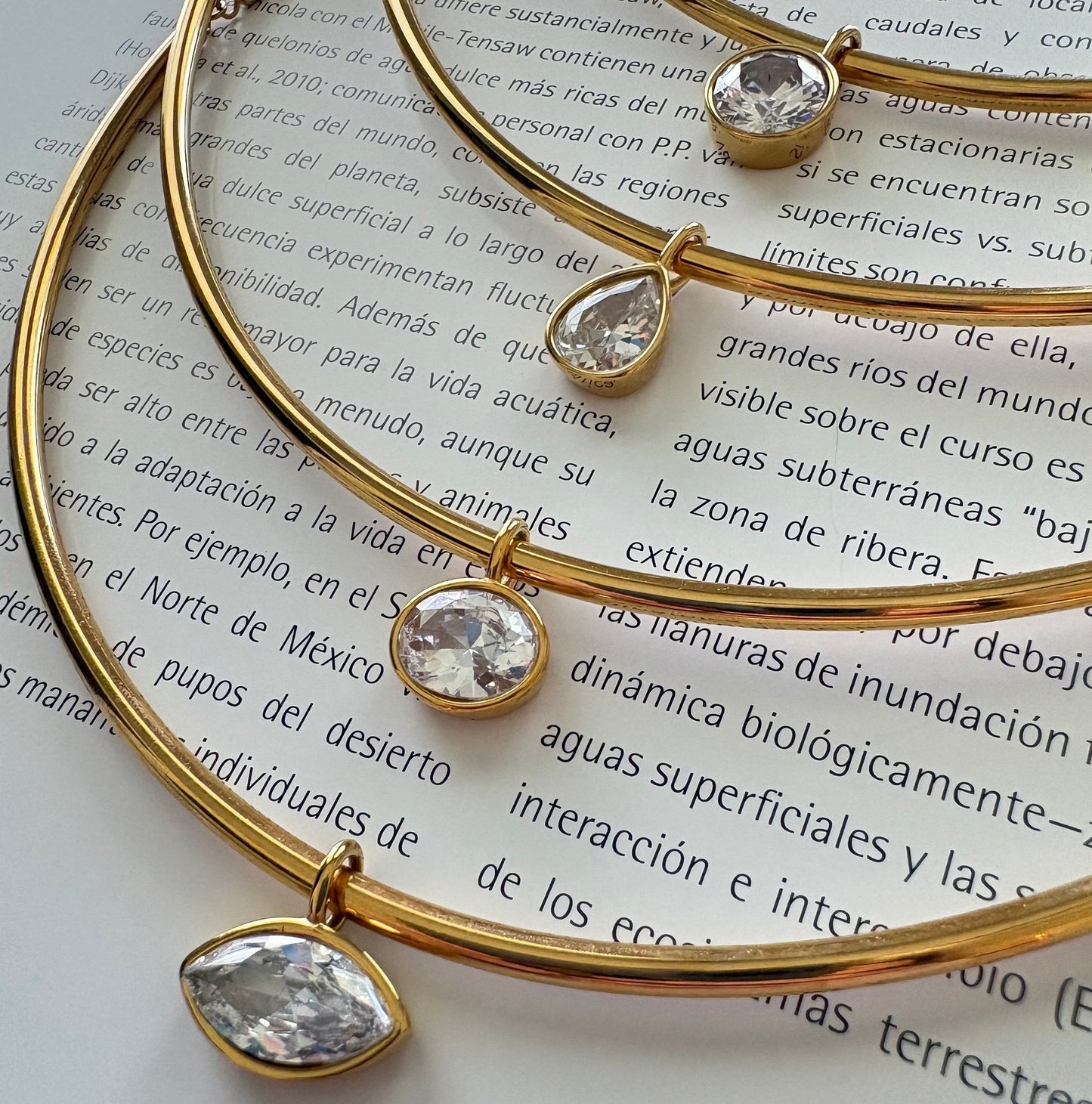 Caroline collar necklace worn on neck