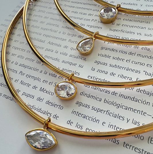 Caroline collar necklace worn on neck