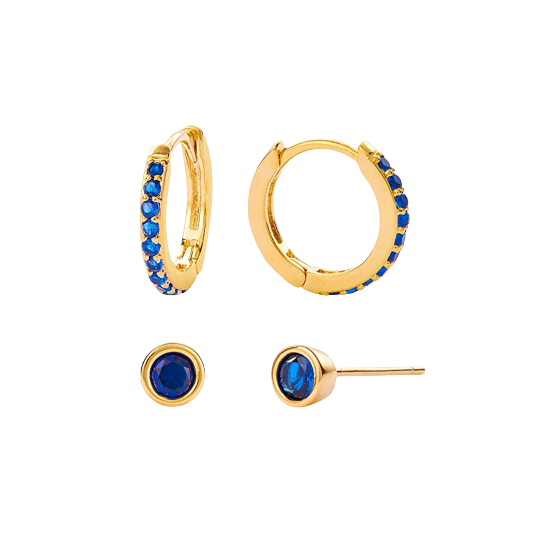 Celebrate your special day and month with our September Birthstone Set!
This beautiful set includes a stunning hoop and earring duo featuring the vibrant September birthstone. Add a touch of personalization to any outfit with this set, perfect for any September birthday or special occasion.
Makes a great gift for yourself or someone special.
Material: Sterling silver .925 + 18K gold plated
measurements: 10mm hoop and 6mm stud