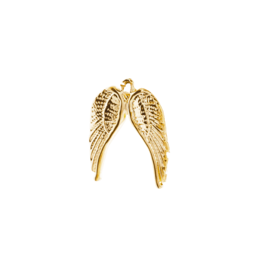 Angel Wing charm in 22K gold-plated finish
