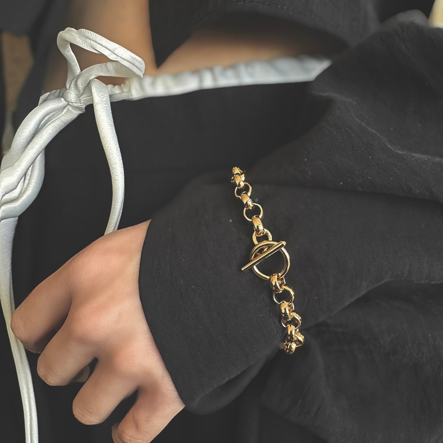 Chunky Rolo Link Chain Bracelet