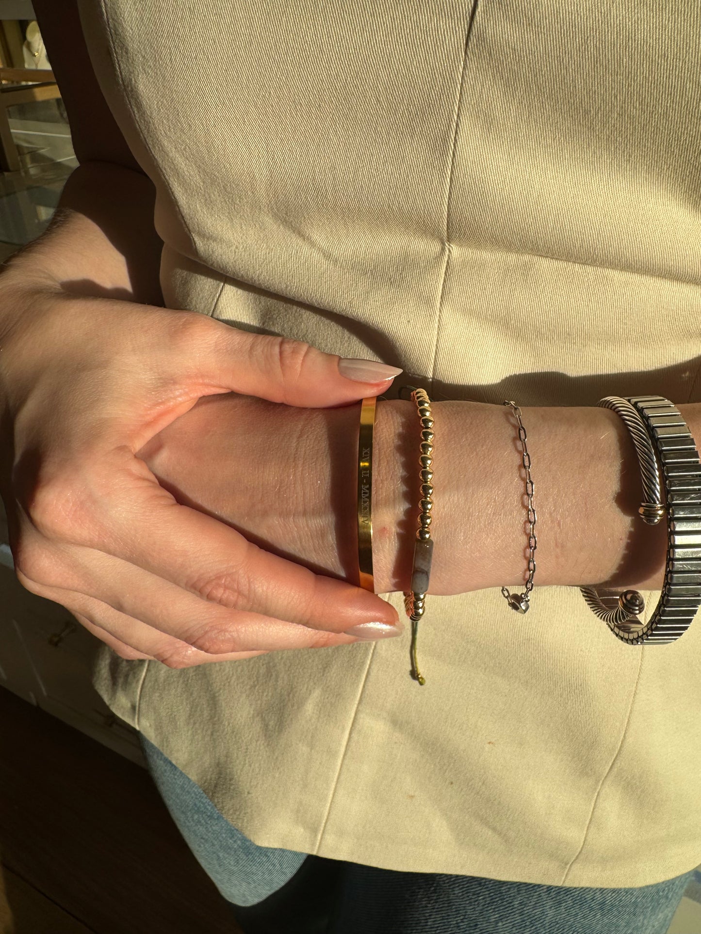 Matching Gold Bracelet Set