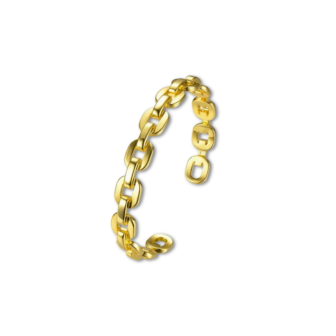 This SMALL LINK GOLDEN BRACELET adds a touch of trendy elegance to any outfit.
With its small linked design, it's perfect for stacking or wearing alone for a subtle statement.
So go ahead and mix and match - you'll be the golden girl of the party!
Material: 100% brass 18k gold plated
Measurements: 2.5 x 2.1 in