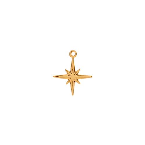 North Star charm in 22K gold-plated finish