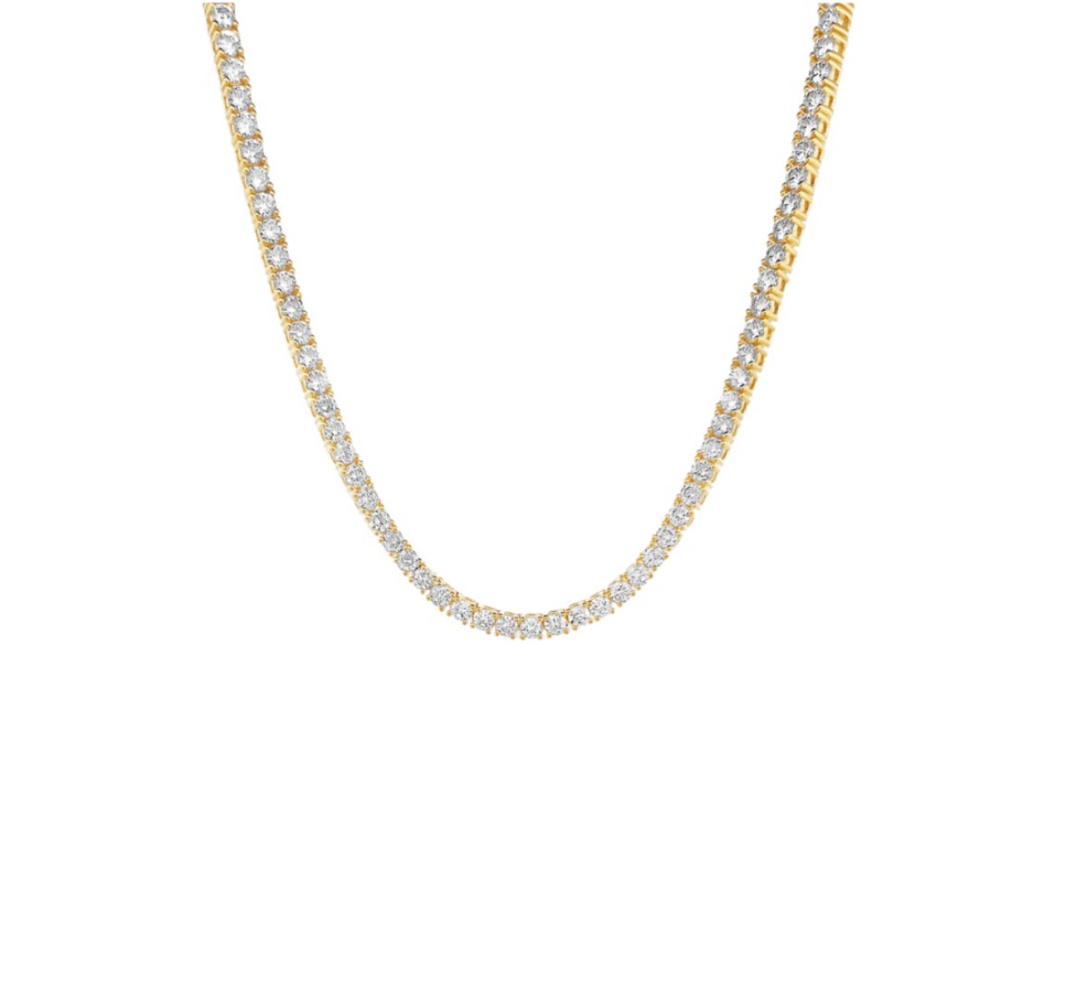 Serena Gold Tennis Necklace