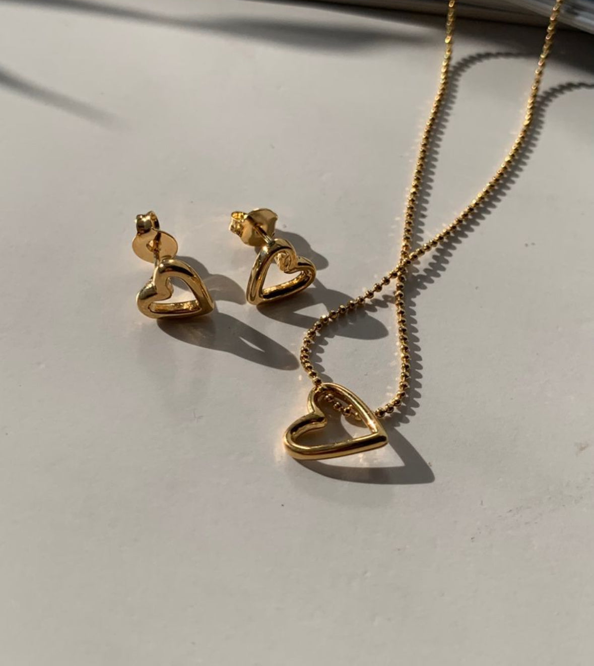 Outlined Heart Necklace