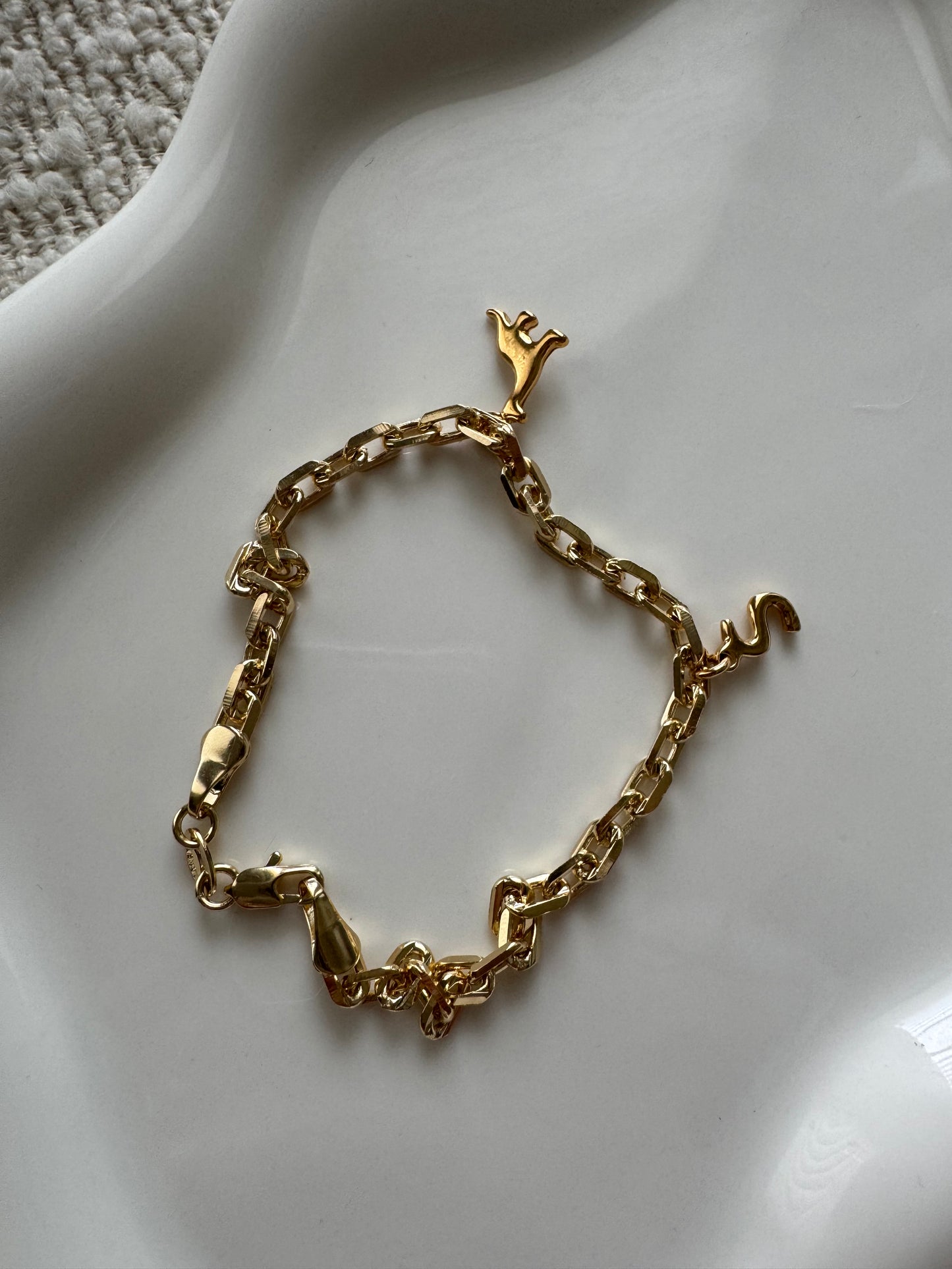 Cut Anchor Link Bracelet