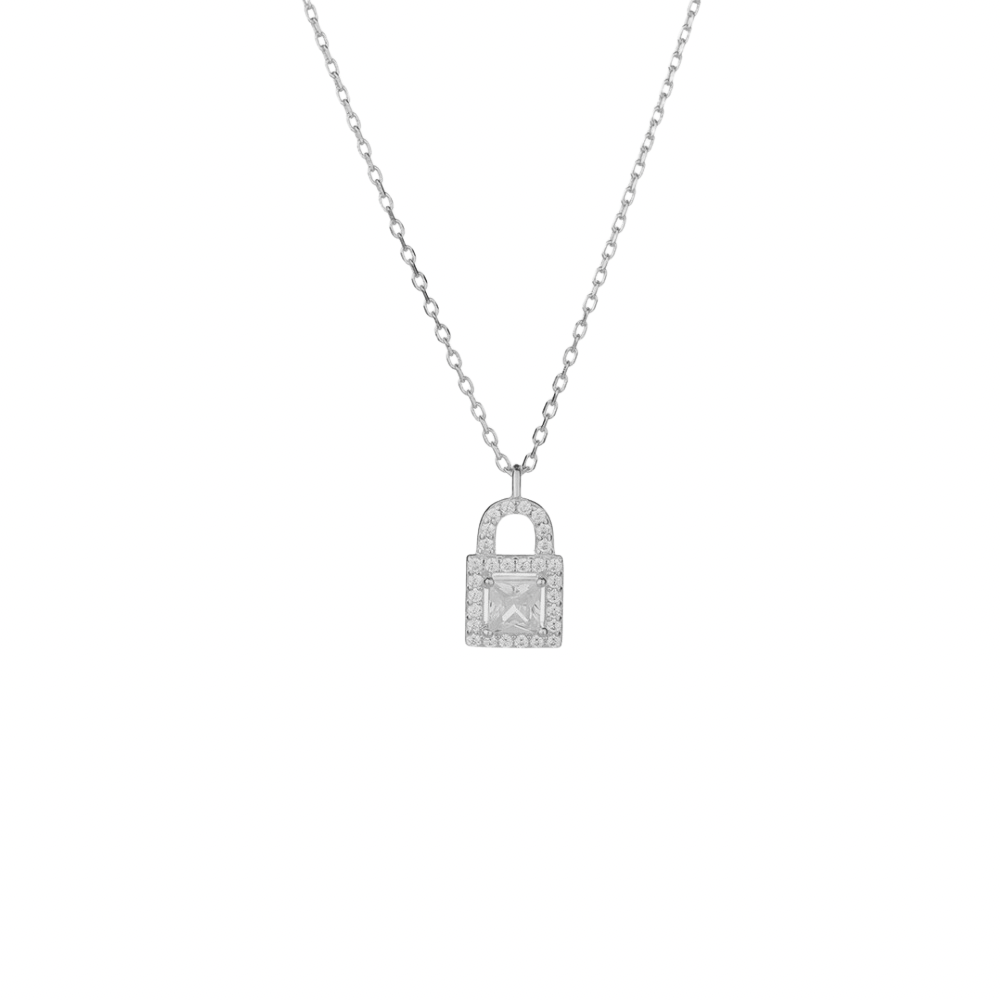 Unlock your style with this quirky LOCK SILVER NECKLACE. Made with .925 sterling silver, it's perfect for everyday wear. Keep your look secure and on trend with this stylish accessory!
This necklace features a delicate lock charm that symbolizes your unbreakable bond. Show your love with this meaningful and timeless gift.
Material: 925 Sterling Silver
Measurement: 15.90 in + 2.0 in pendant: .50 in