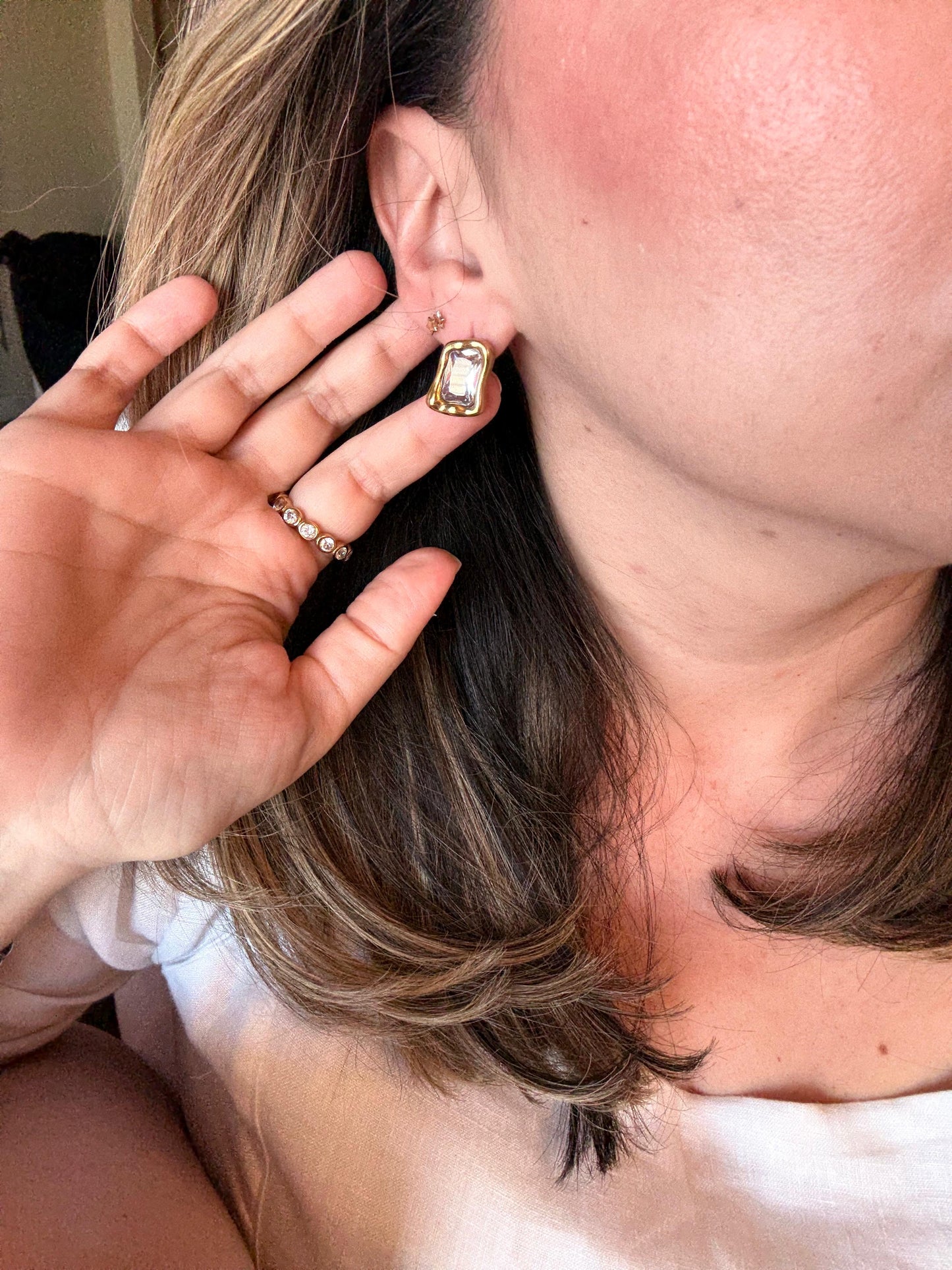 Verona Clear Crystal Statement Studs