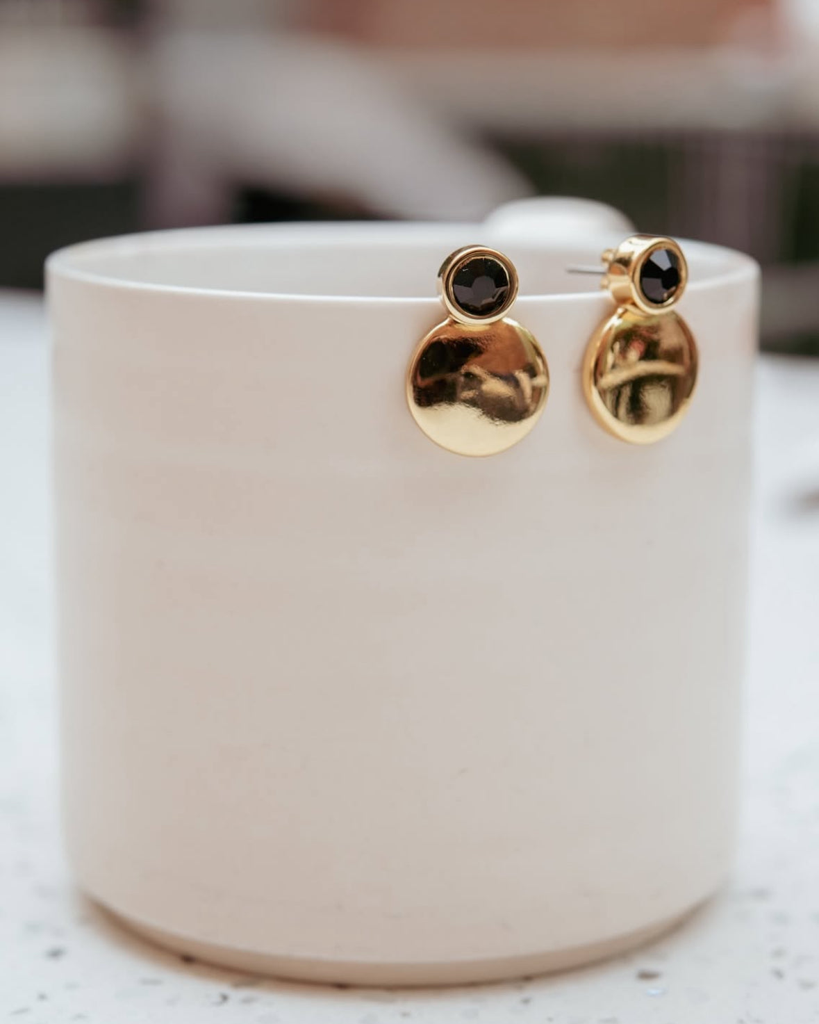 Nerea Black Large Earrings