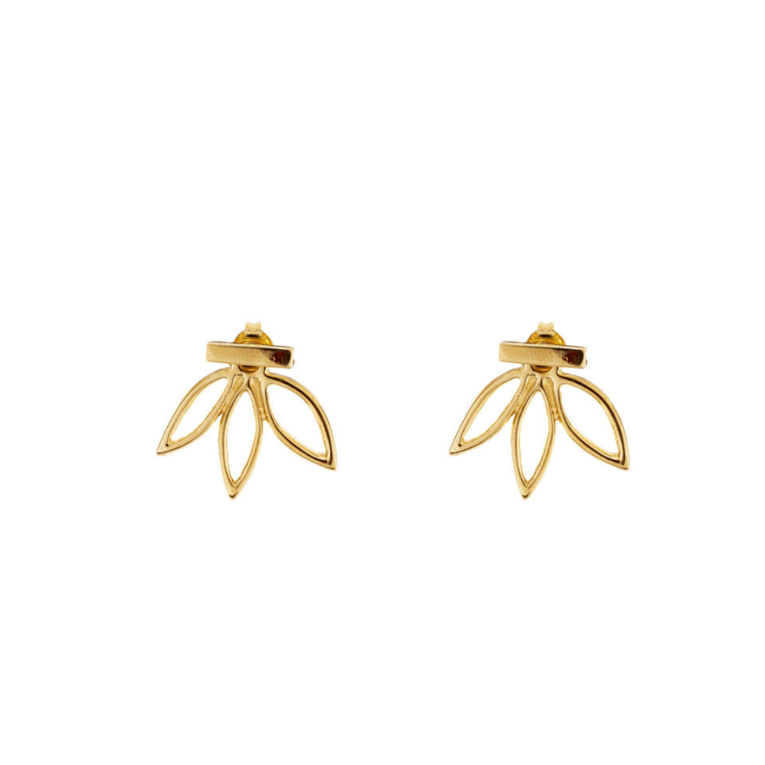 These clever PETAL STUDS have a 2-in-1 design that's perfect for the playful fashionista. With a charming petal shape, these studs add a touch of whimsy to any outfit. Wear them together for a coordinated look or separate for a mix-and-match style. The possibilities are endless!
Material: 14K gold plated
