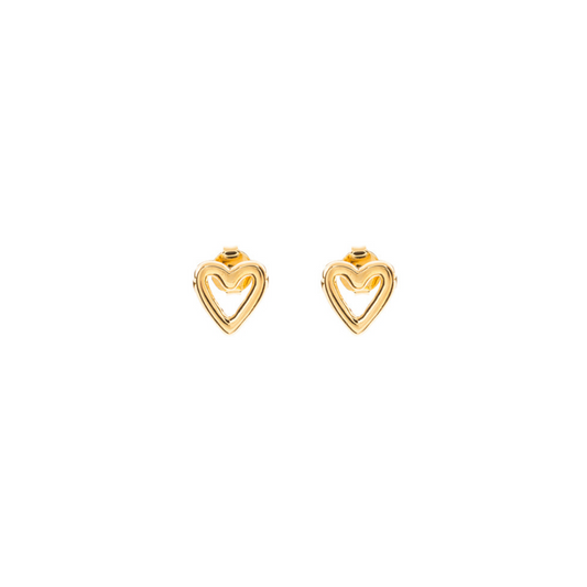 Show some love with these heart-shaped studs!
These heart earrings are more than just a fashion statement - they're a symbol of love and affection. Show the world how much you care with these beautiful studs. 
Material: 14k gold plated