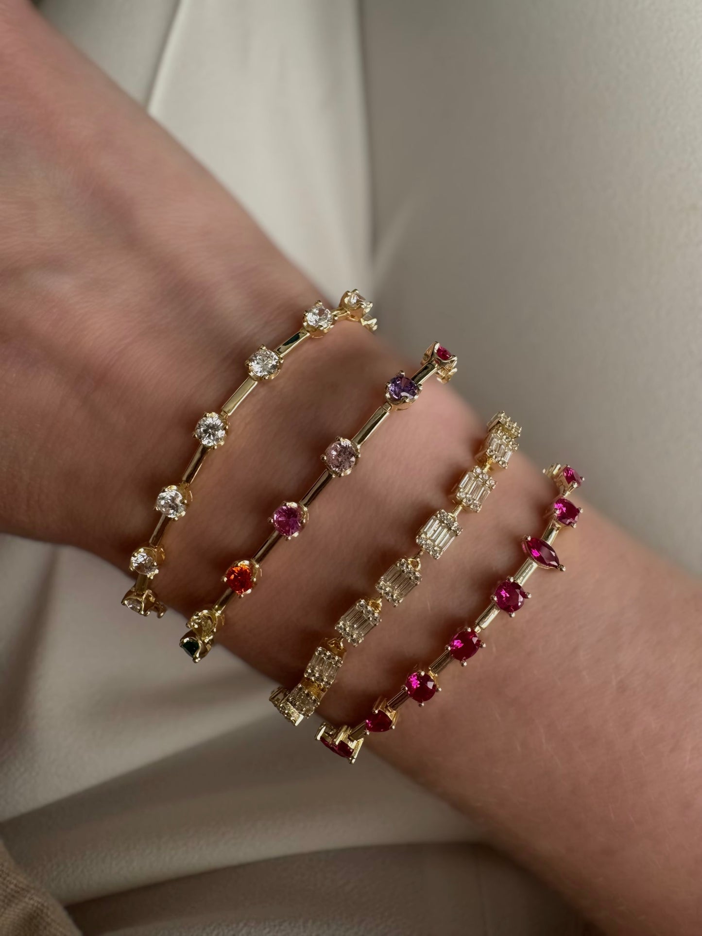 Squared Tennis Bracelet