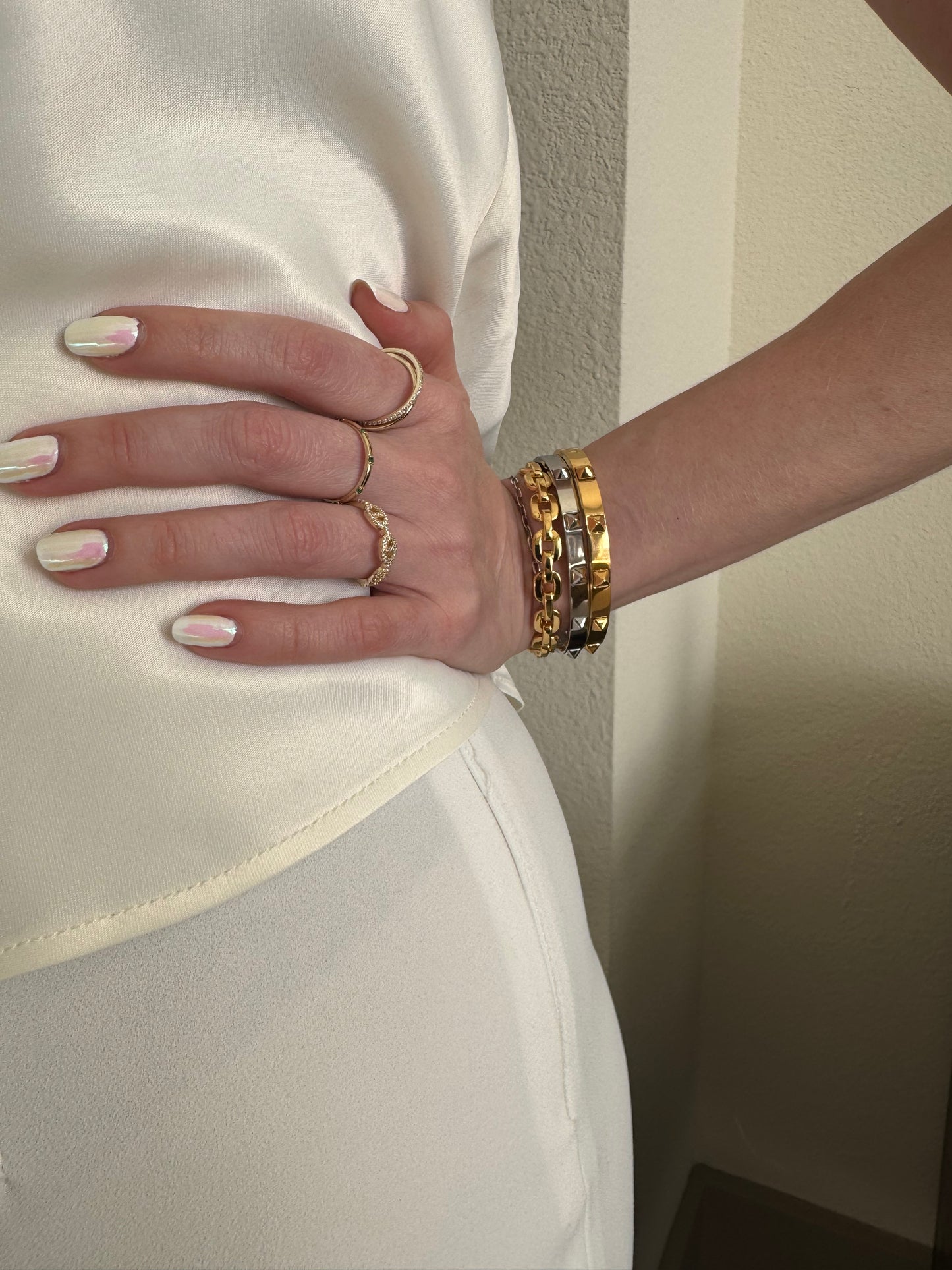 Pyramid Golden Bracelet