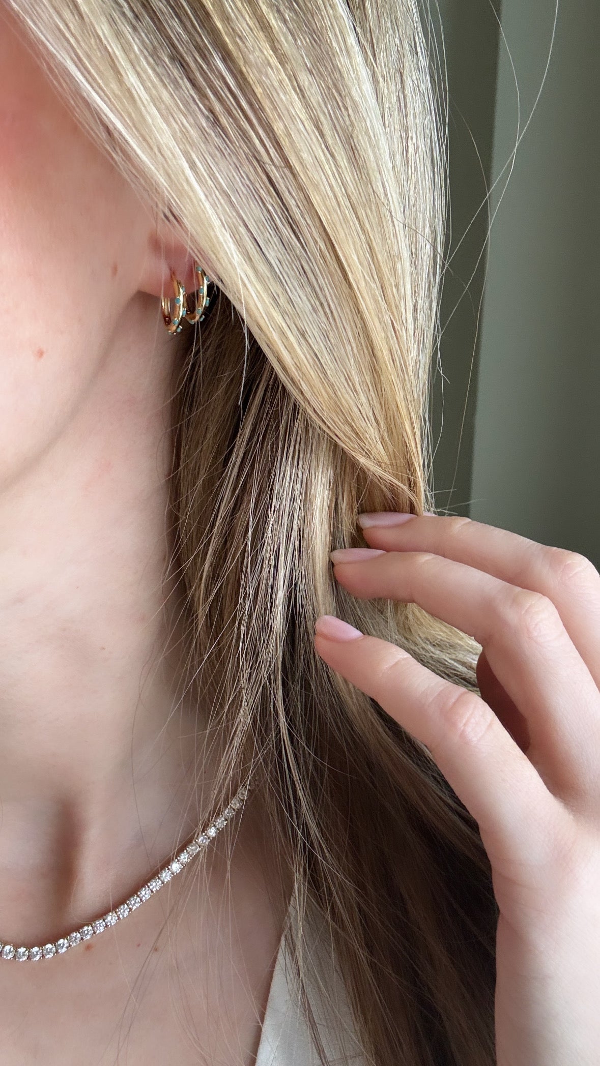 BLUE YOLI HOOPS - Fanie Marie Jewelry