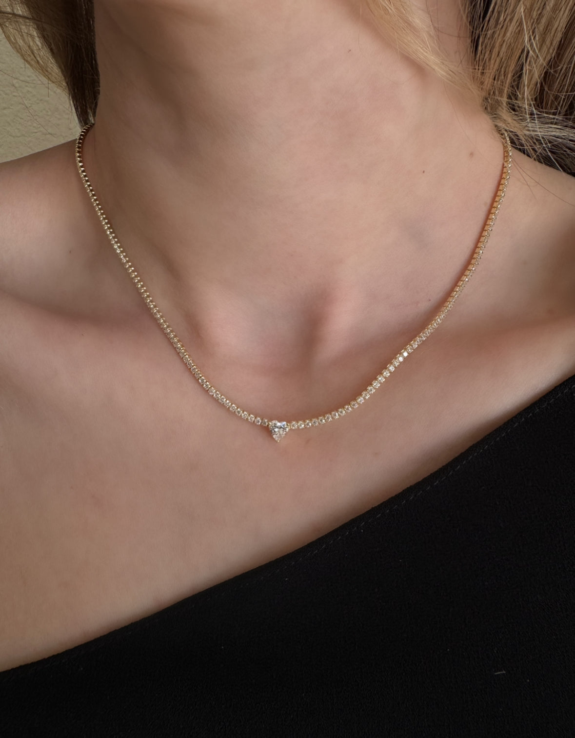 Tennis Heart Necklace