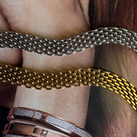 Lauren woven bracelet worn on wrist