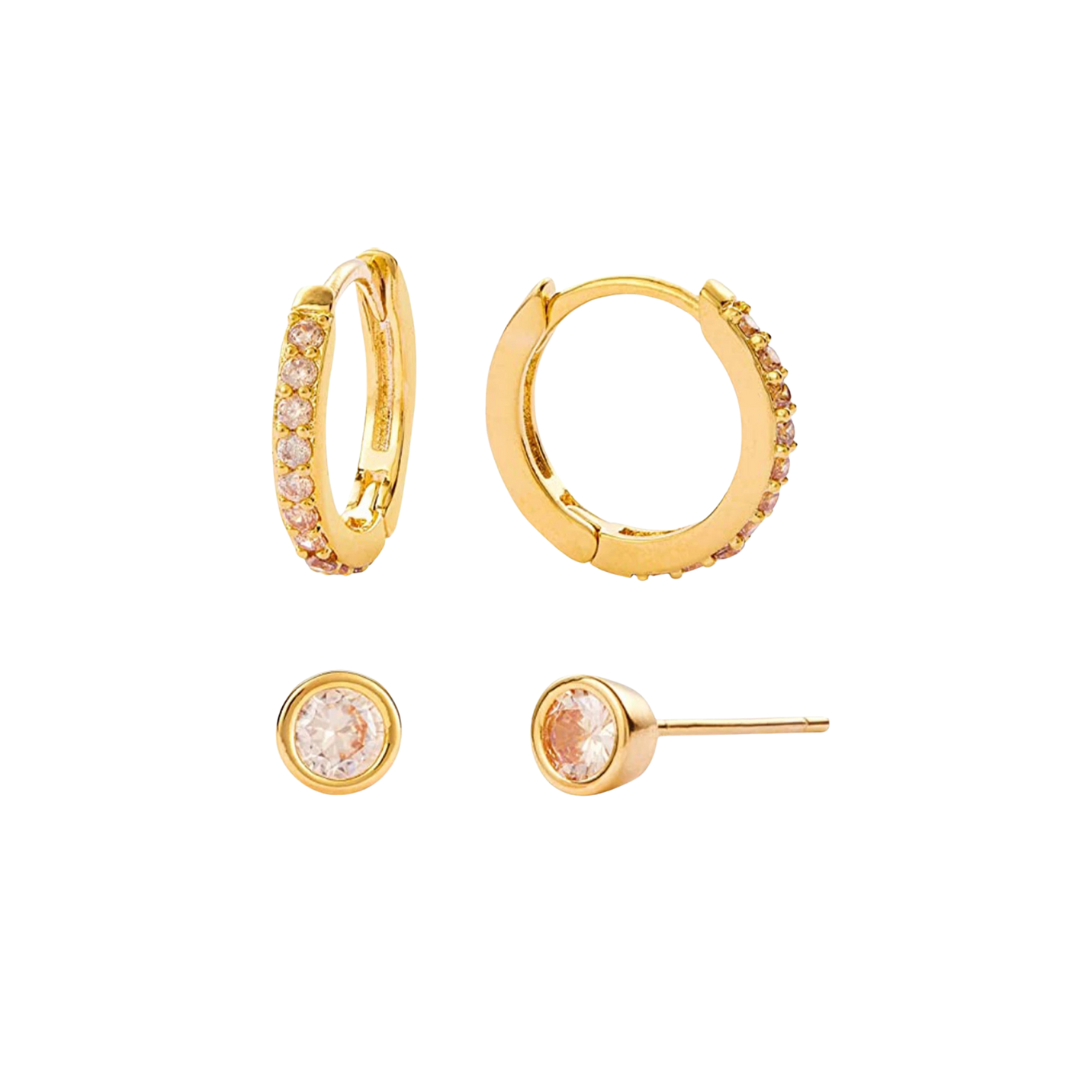 Celebrate your special day and month with our November Birthstone Set!
This beautiful set includes a stunning hoop and earring duo featuring the vibrant November birthstone. Add a touch of personalization to any outfit with this set, perfect for any November birthday or special occasion.
Makes a great gift for yourself or someone special.
Material: Sterling silver .925 + 18K gold plated
measurements: 10mm hoop and 6mm stud