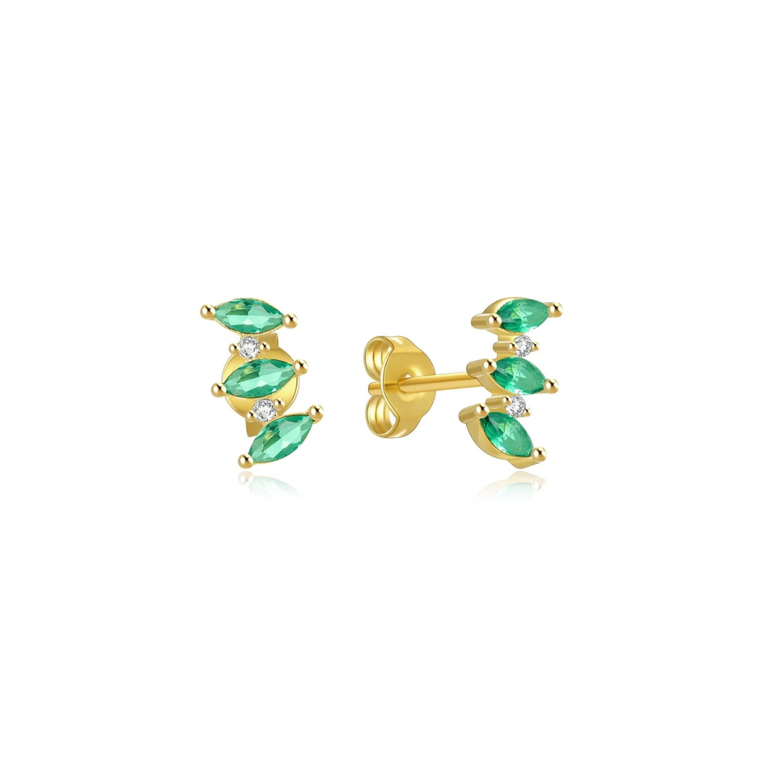 Elevate your style with our TRIPLE GREEN ZIRCONIA STUDS! These stunning studs feature a trio of vibrant green zirconia stones that add a pop of color to any outfit. Make a bold statement and stand out from the crowd with these daring and eye-catching studs.
Material: .925 Sterling Silver + 18K gold plated
Measurements: .35 x .20 in