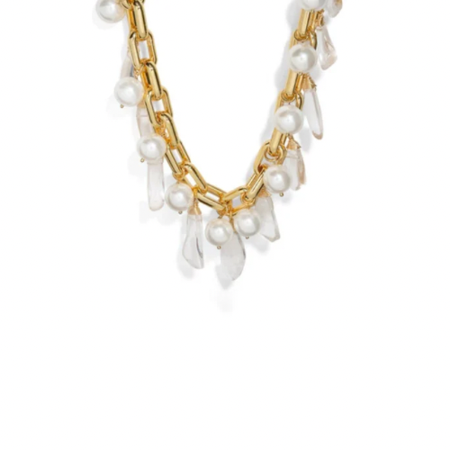 distinguished by its pearl and quartz elements and the gold of its links, representing the elegance and authenticity of women. Elegant and cosmopolitan pieces, ideal for creating looks that empower your beauty.
Material: Sterling silver .925 + 18K gold plated