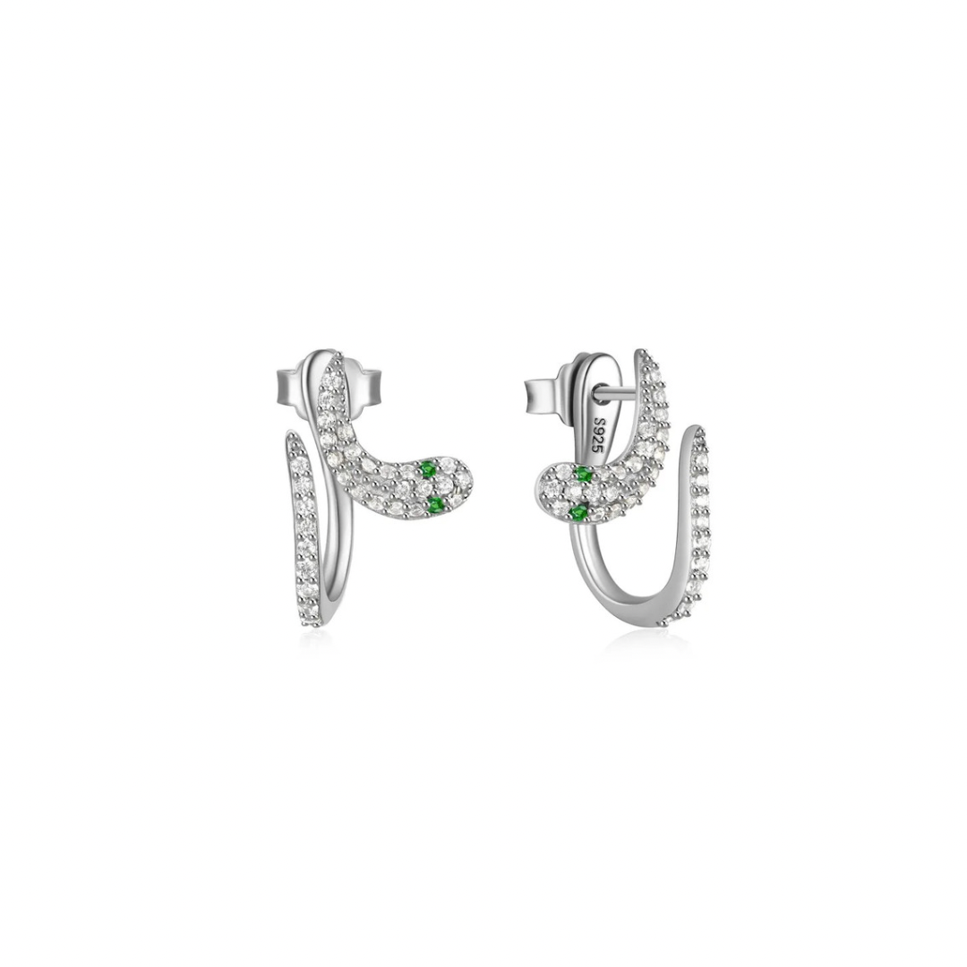 Slither into style with our Silver Snake Irregular Earrings!
snake design, perfect for anyone who loves to have a little fun with their fashion.
Crafted with high-quality silver, these earrings are sure to add a touch of edge to any outfit.
Bulgari serpent dupe
Customers have mentioned that this pair are something different with a little edge to add to your jewelry box.
If you are into dainty jewelry, do not hesitate on this one.
Material: .925 Sterling Silver
Measurements: 1.0 in