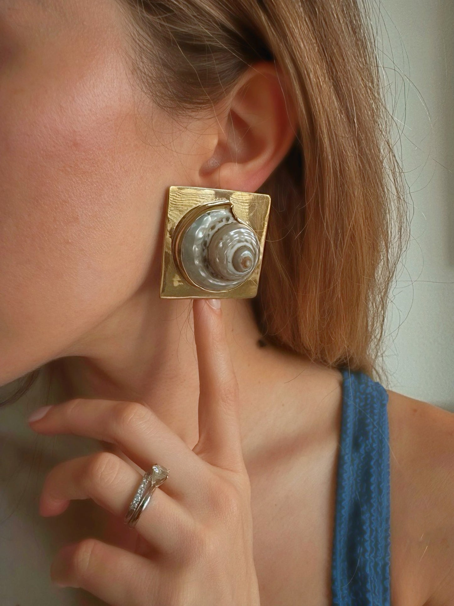Coastal Square Shell Earrings