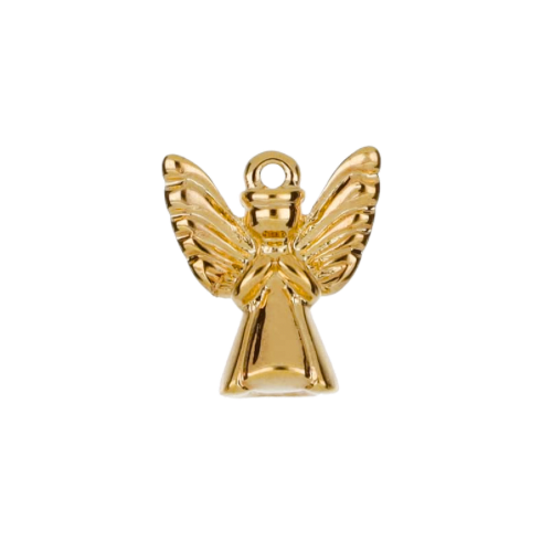 Angel charm in 22K gold-plated finish