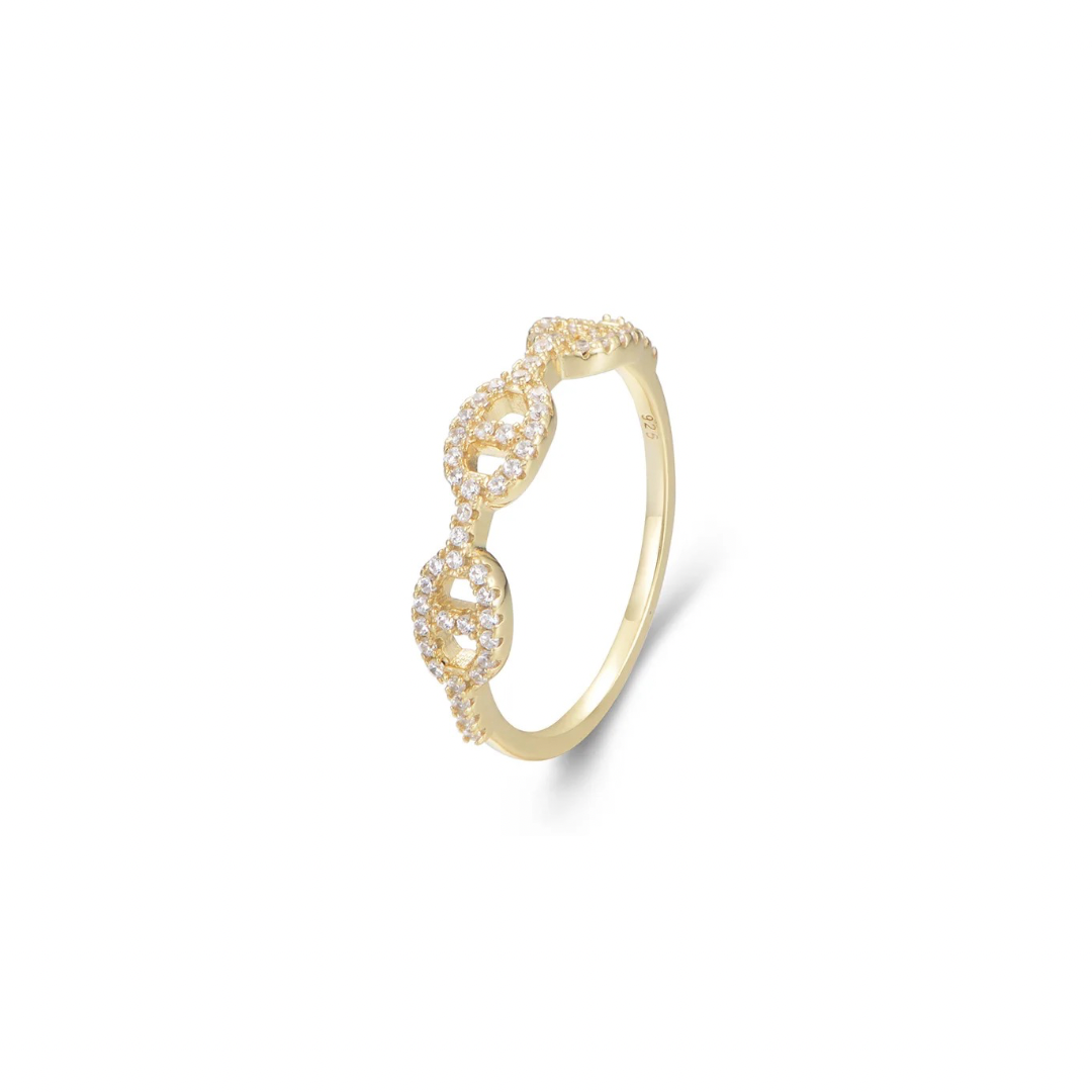 indulge in the luxurious and exclusive style of our TRIPLE COIN SPARKLE RING. With its triple coin design and sparkling stones, this ring exudes elegance and sophistication. Elevate your look and make a statement with this stunning piece that is sure to dazzle and impress.
Material: .925 Sterling Silver + 14K gold plated