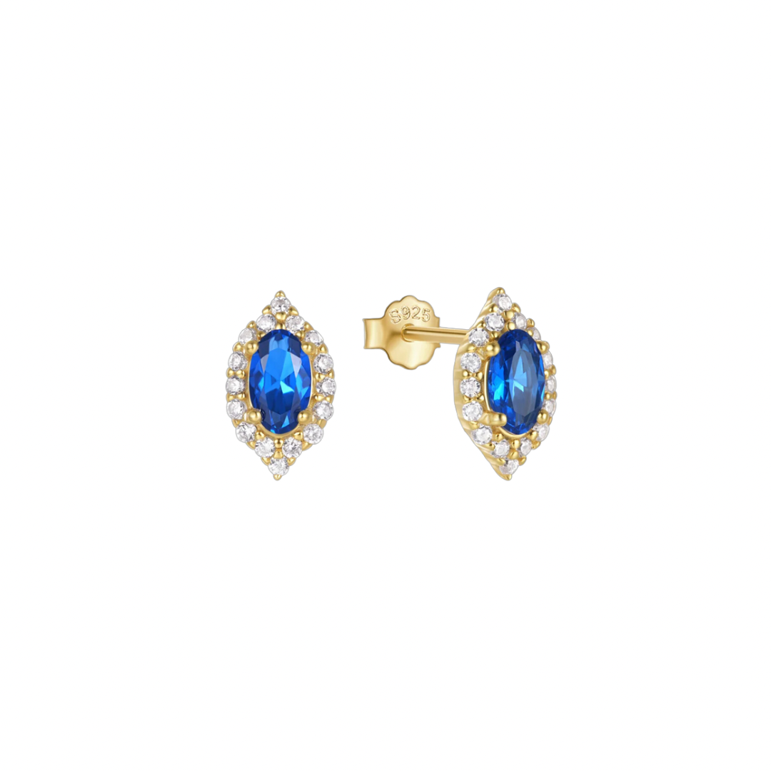 These Oval Blue Studs will add a pop of color to any outfit.
Perfect for anyone looking to add a playful touch to their accessories. Cute and blue-tiful choice!
Material: 925 Sterling Silver + gold plated 18K
Measurements: .35 x .20 in