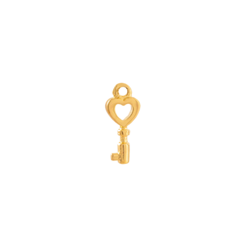 Love Key charm in 22K gold-plated finish