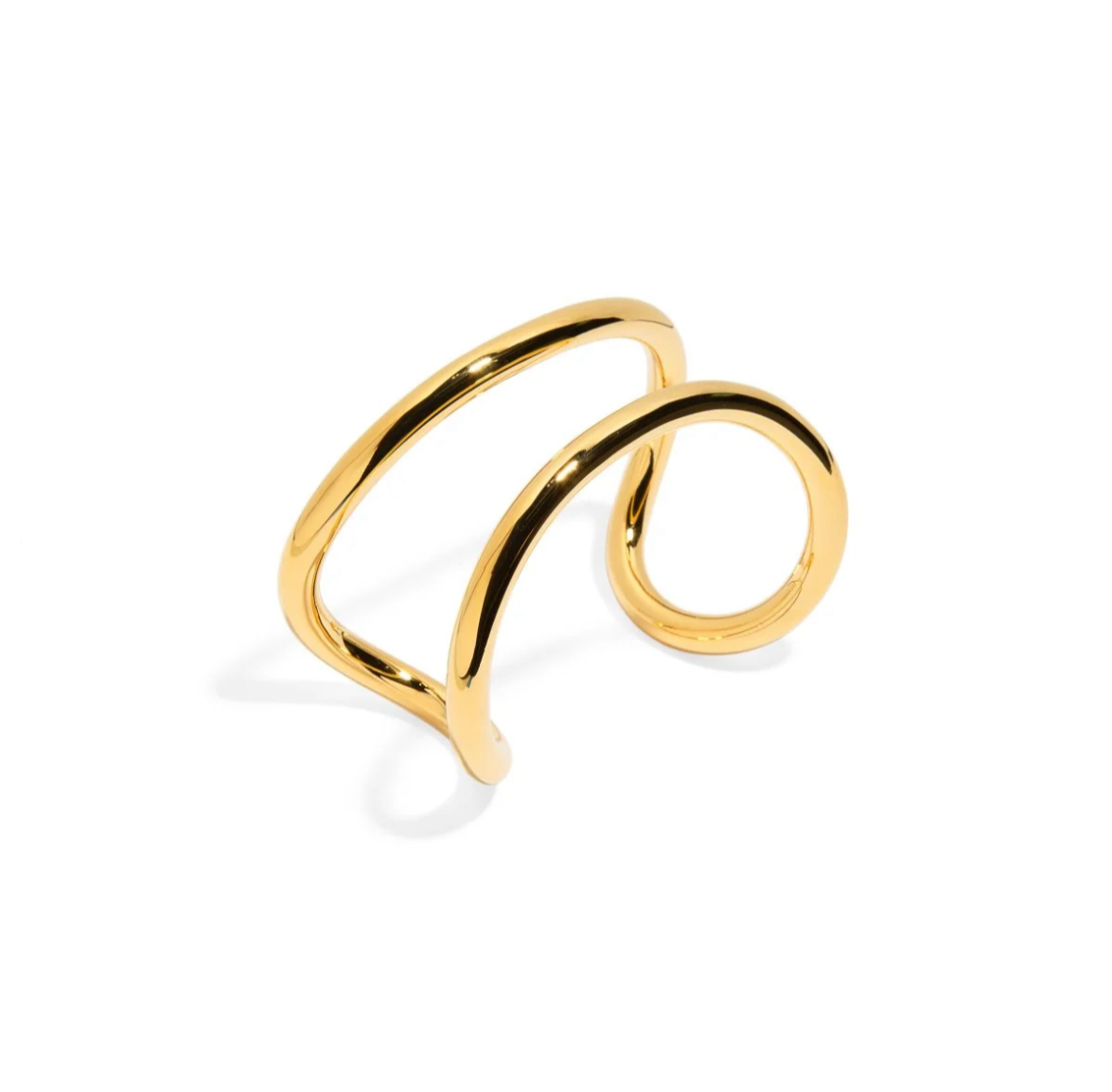Sterling silver .925 + 18K gold plated. You get the look & feel of gold jewelry at a fraction of the price.