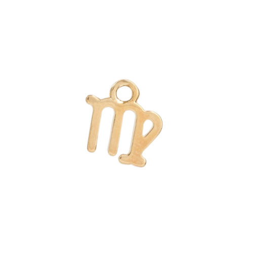 Virgo zodiac charm in 22K gold-plated finish