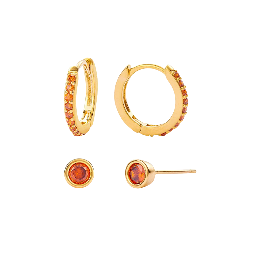 Celebrate your special day and month with our January Birthstone Set!
This beautiful set includes a stunning hoop and earring duo featuring the vibrant January birthstone. Add a touch of personalization to any outfit with this set, perfect for any January birthday or special occasion.
Makes a great gift for yourself or someone special.
Material: Sterling silver .925 + 18K gold plated
measurements: 10mm hoop and 6mm stud