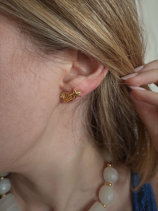 Mini Coral – Starfish Stud Earrings