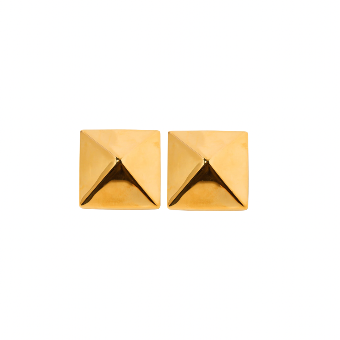 Add some dimension to your accessories with our Pyramid Golden Earrings. These stunning earrings, made from high-quality golden materials, feature a unique pyramid design that will elevate any outfit. Shine bright with this statement piece that exudes style and sophistication.
Material: Stainless Steel + 18K gold plated
Measurements: 1.10 x 1.10 in