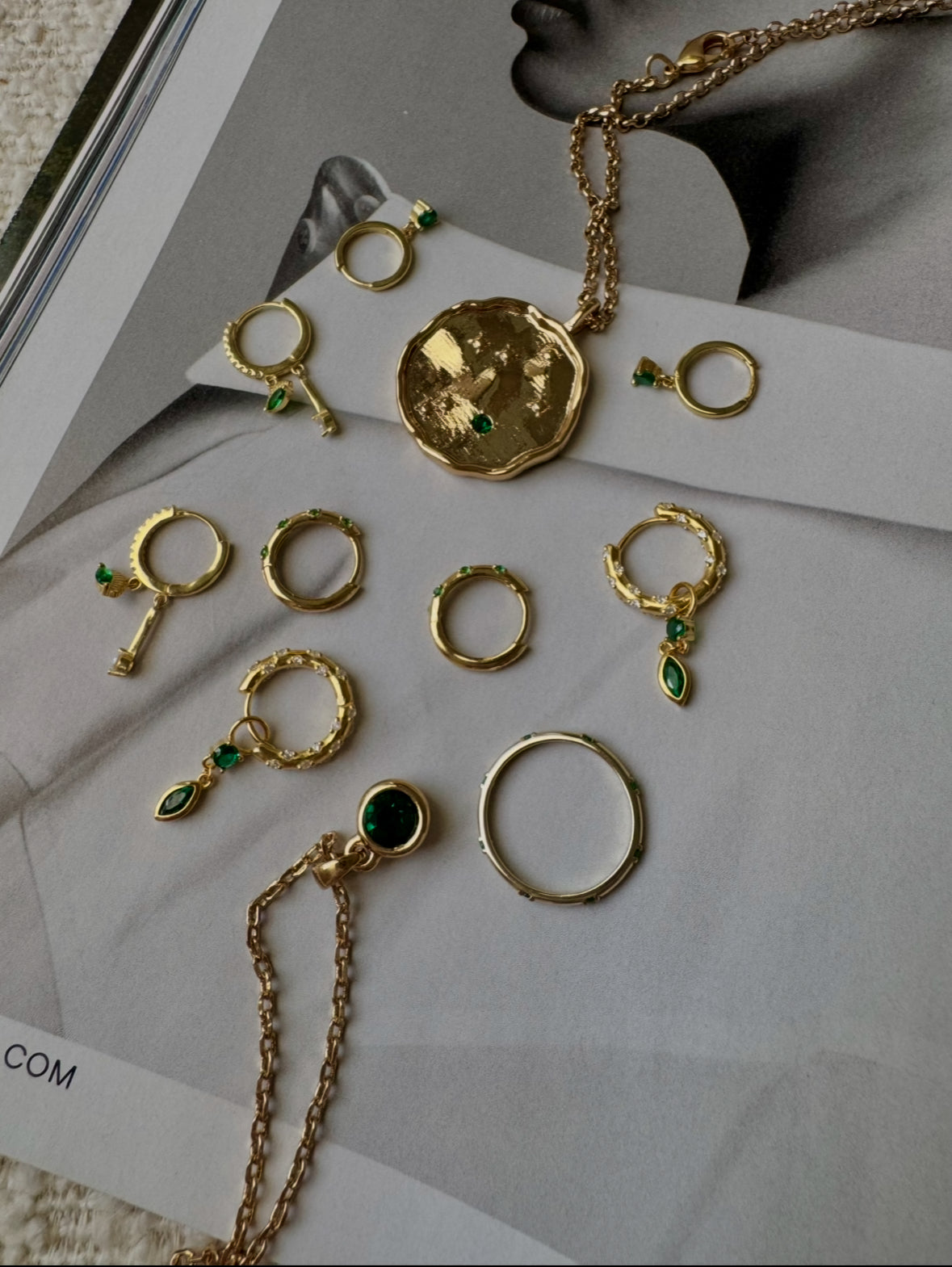 Green Yoli Hoops