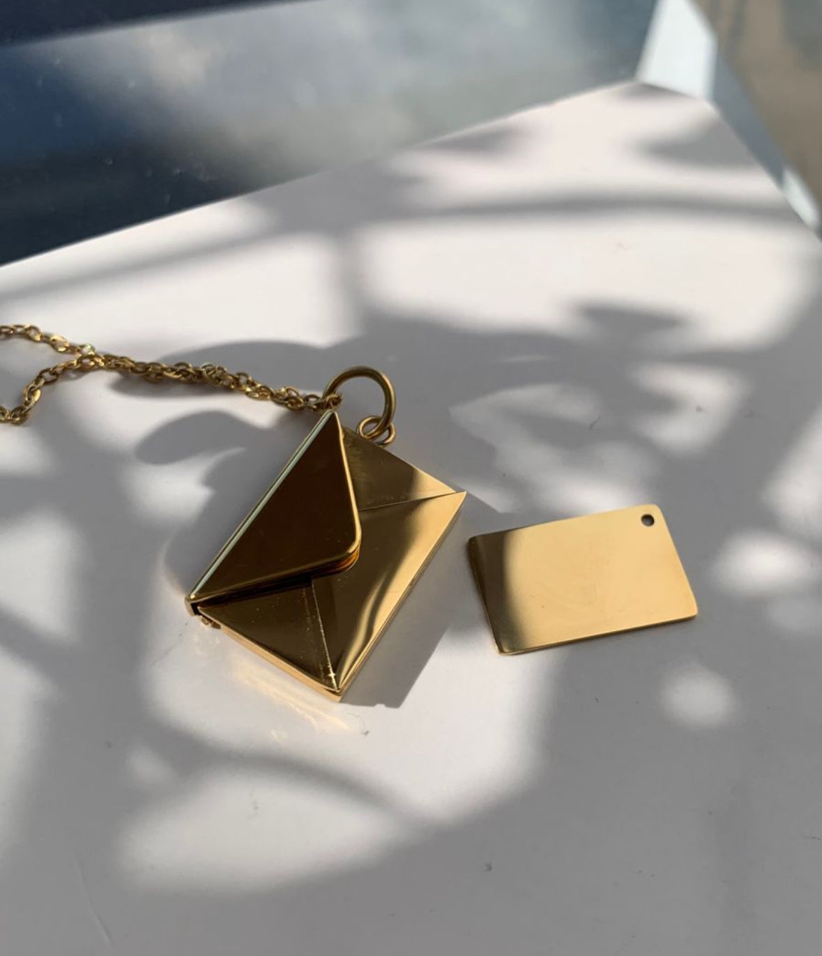 Envelope Message Gold Necklace