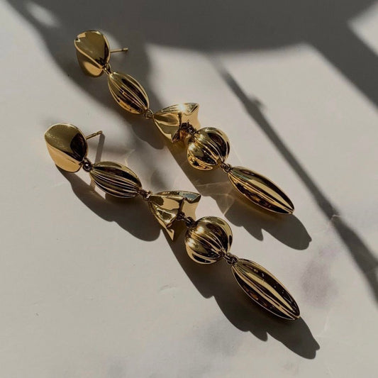 Geometric Gold Earrings