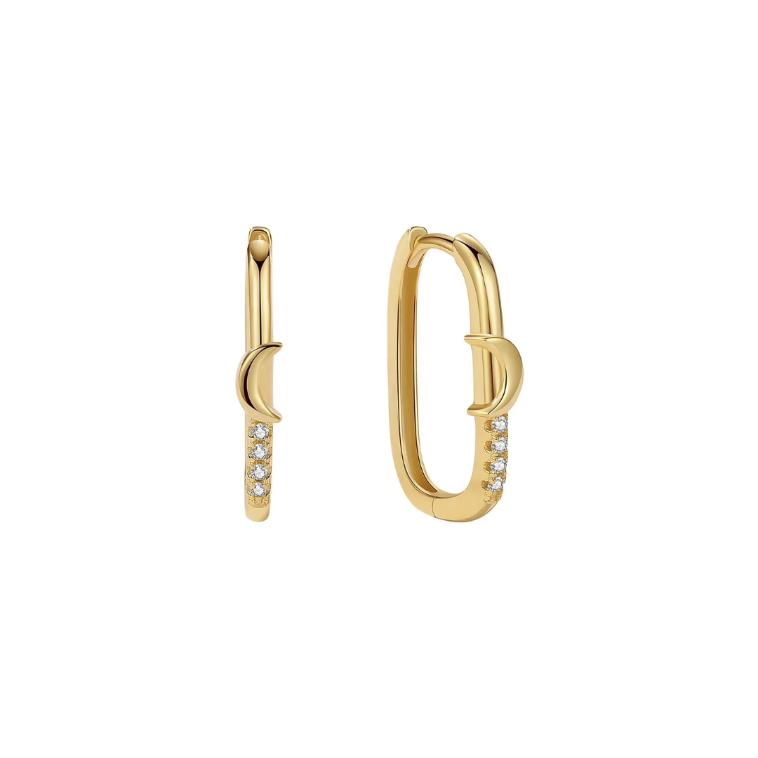 Indulge in celestial vibes with our Clip Moon Sparkle Huggies! The perfect accessory to elevate your look and add a touch of sparkle to your day.
These hoops are designed with a moon-shaped charm that glimmers and shines, making you feel like a star.