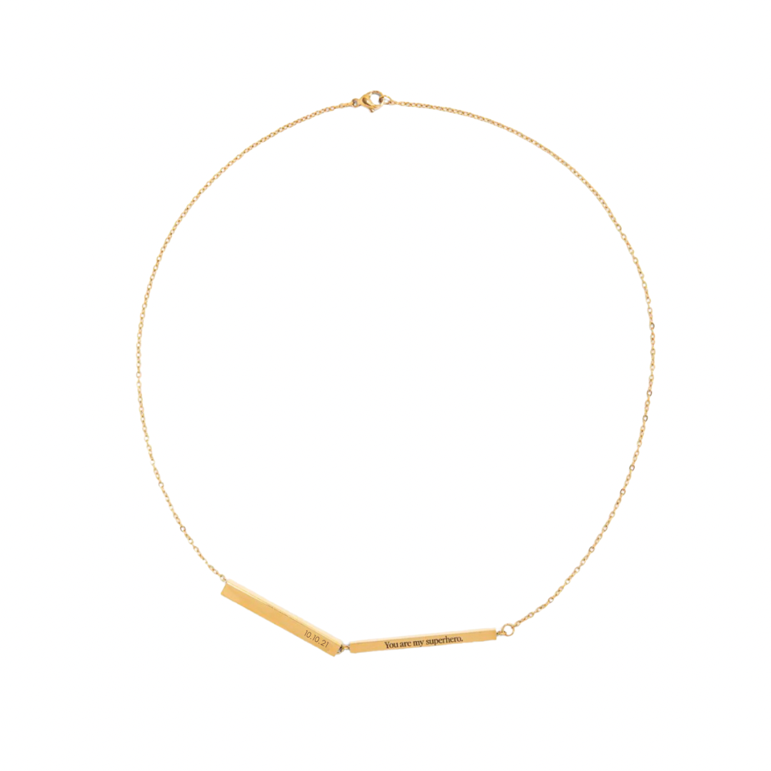 Unleash your inner side with this SECRET MESSAGE GOLDEN NECKLACE! The sleek design doubles as a hidden compartment, perfect for storing a special note or reminder. Keep your secrets close and stylish with this one-of-a-kind necklace.
