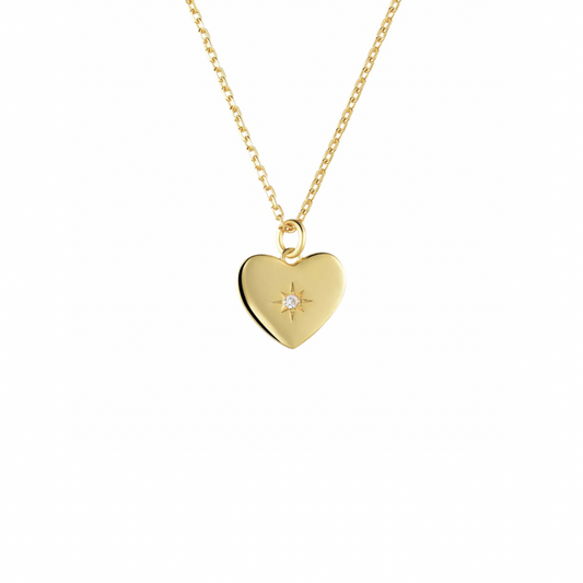 Add a touch of elegance with the Heart Spark Golden Necklace! Its delicate design will make your heart flutter and elevate any outfit.
Perfect for a romantic evening or everyday wear, this necklace is a must-have for any jewelry collection.
Gift yourself or someone special this stunning piece ❤️
Material: 925 Sterling Silver + gold plated 18K
measurements: .16.8 in + 1.2 in and
pendant: .45 in x .45 in