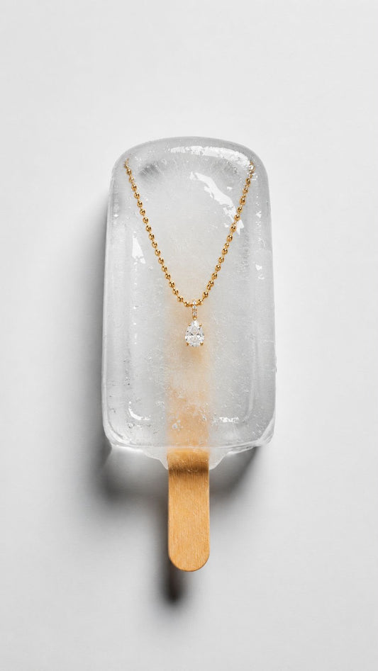 Waterproof 18k gold-plated necklace with water drops- Fanie Marie Jewelry