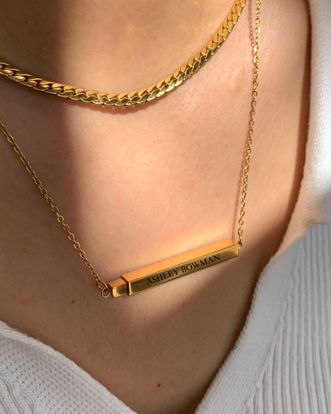 Secret Message Golden Necklace