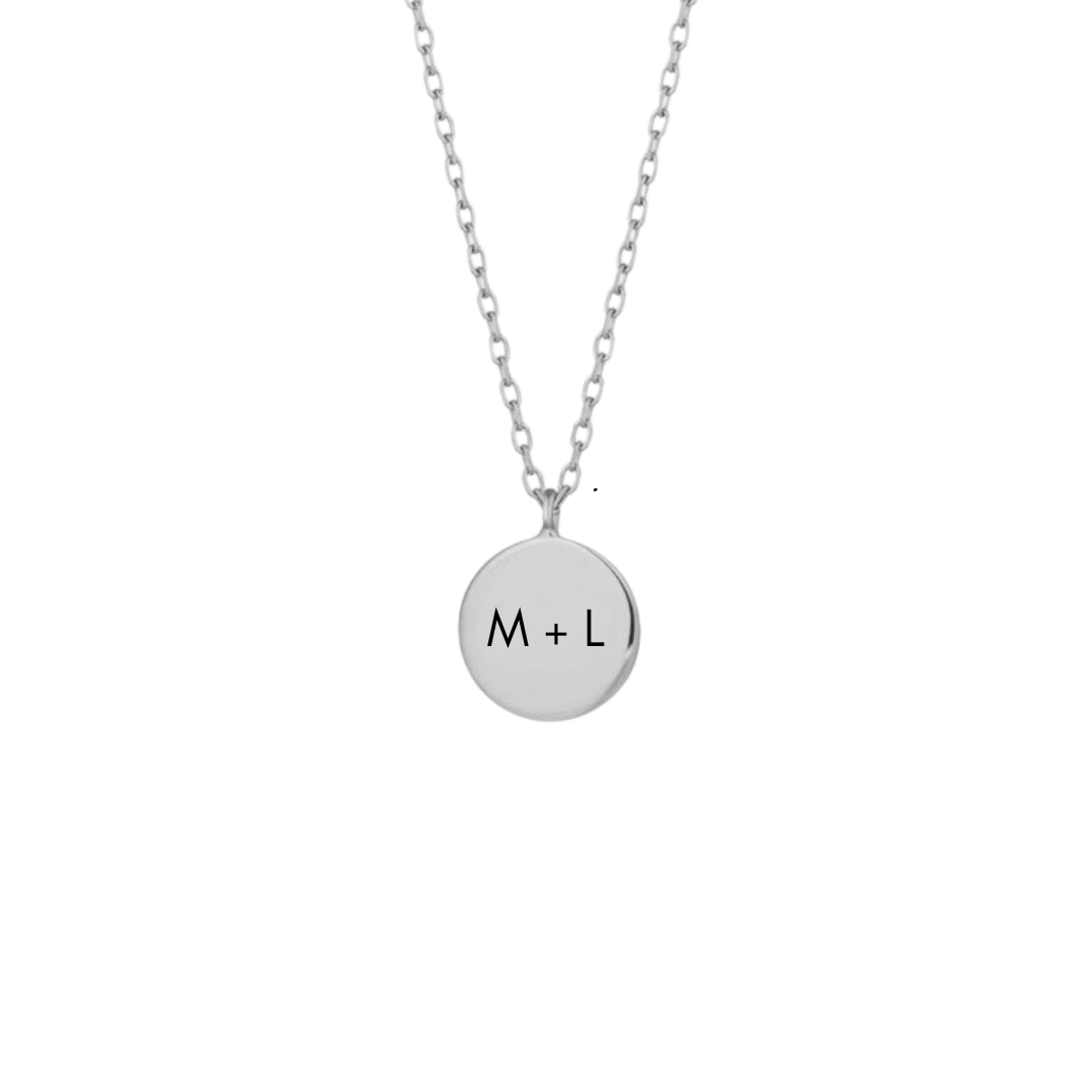 Silver Medal Necklace 12mm