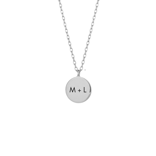 Silver Medal Necklace 12mm