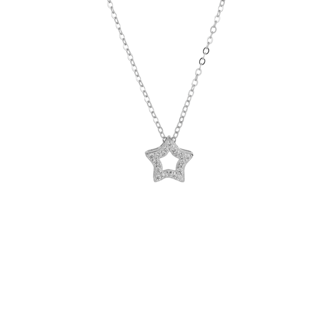 Dare to shine with our Contour Mini Silver Star Necklace! This delicate piece features a silver star design that will add a touch of sparkle to any outfit. Whether you're dressing up or keeping it casual, this necklace will make you stand out and embrace your inner adventurer!

Unleash the power of your YOUniverse… and look HOT doing it. 
Material: 925 Sterling Silver

Measurements: 16.6 in + 1.2 in

pendant: .35 in x .35 in