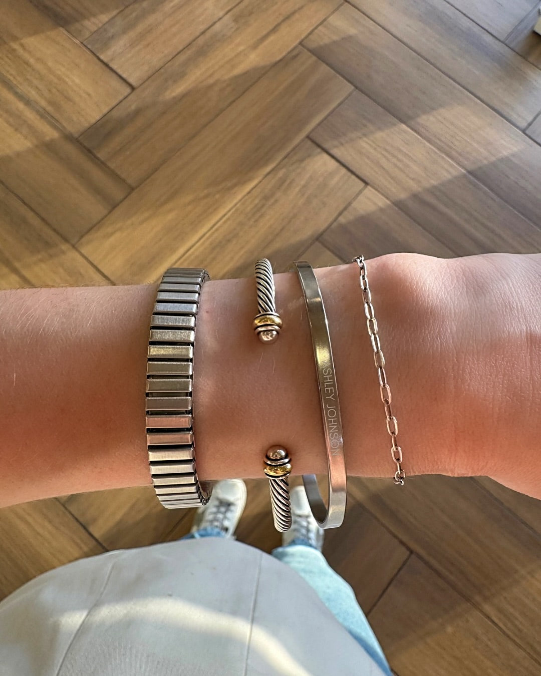 Matching Silver Bracelet Set
