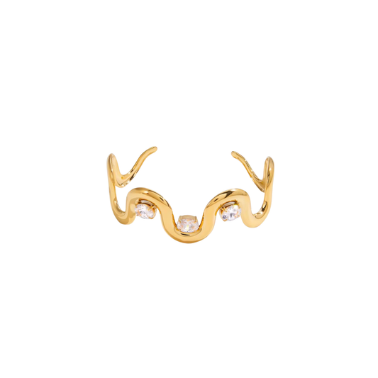 Amber Wave Zircon Bangle